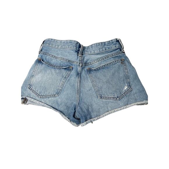 Abercrombie & Fitch relaxed denim shorts cutoff denim distressed SZ 25" - Picture 2 of 6